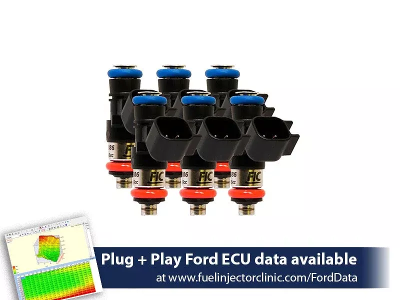 0660cc (62 lbs/hr at 43.5 PSI fuel pressure) FIC FuelInjector Clinic Injector Set for Ford Raptor (2017-2019) Injector Sets (is409-0660h-sp)