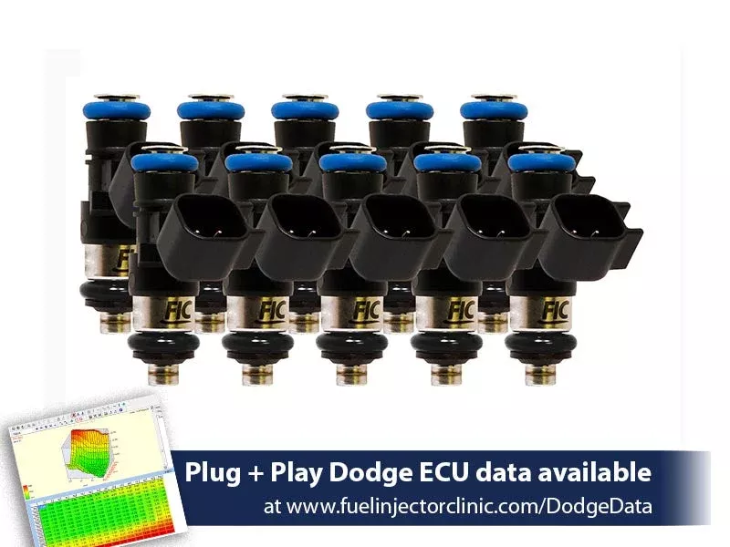 0660cc FIC Fuel Injector Clinic Injector Set for Dodge Viper ZB1 (’03-’06) (is157-0660h-sp)