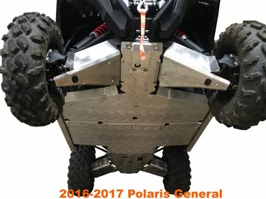 10-Piece Complete Skid Plate Set, Polaris General 1000 2-Seater
