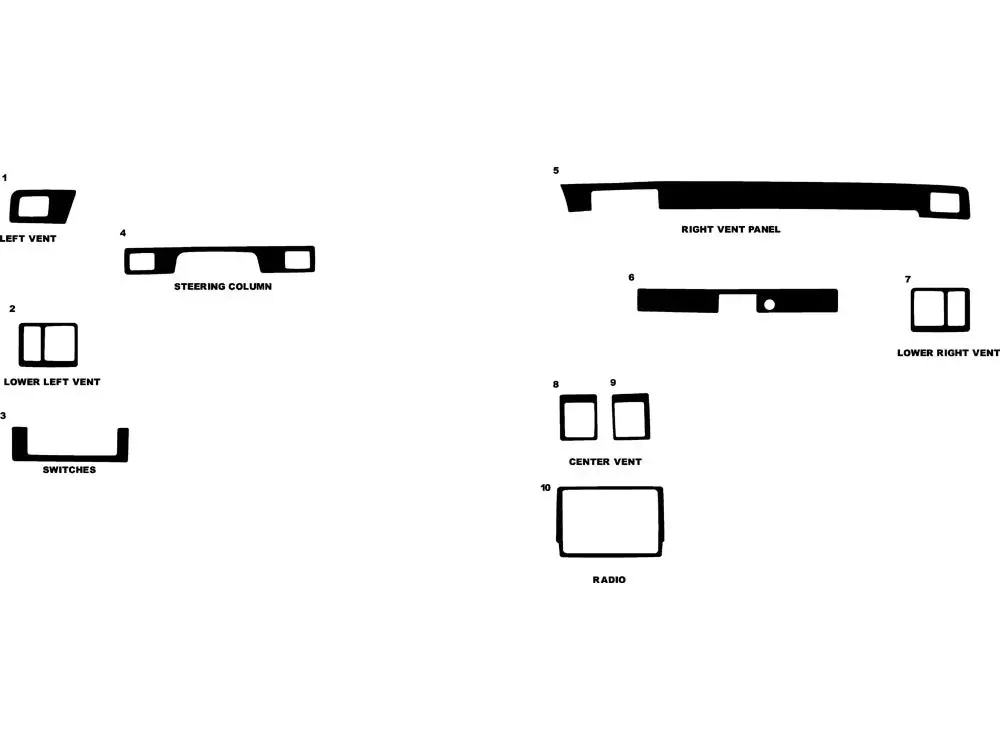 Affordable Rdash™ Mitsubishi Mighty Max 1987-1995 Chrome Dash Kits