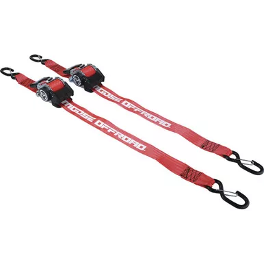 Red Retractable Ratcheting Straps – 39200538 by Moose Offroad
